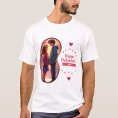 Happy Velentine's Day - Herzwunsch T-Shirt (Vorderseite)