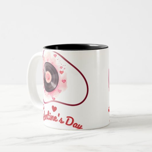 Happy Velentine's Day - Passionate Forever Zweifarbige Tasse (Vorderseite Links)