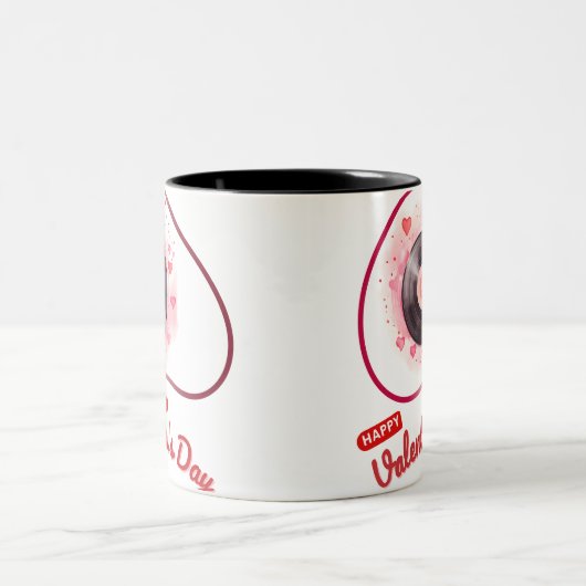 Happy Velentine's Day - Passionate Forever Zweifarbige Tasse (Mittel)