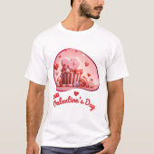 Happy Velentine's Day - Romantische Zuneigung T-Shirt (Vorderseite)