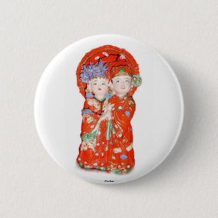Happy Verheiratet Couple Button