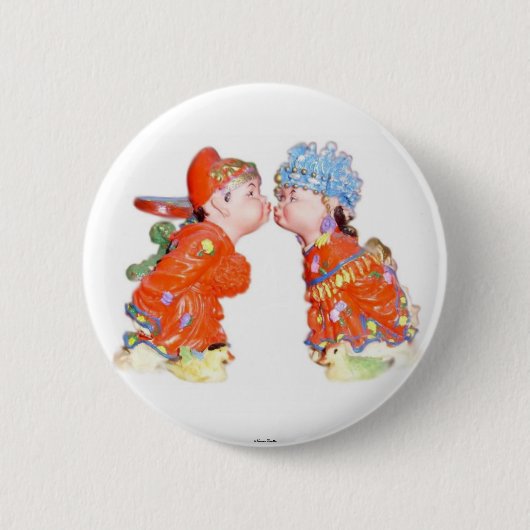 Happy Verheiratet Couple Button (Vorderseite)