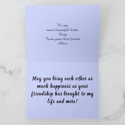 Happy Verheiratet Life Karte (Innenseite)