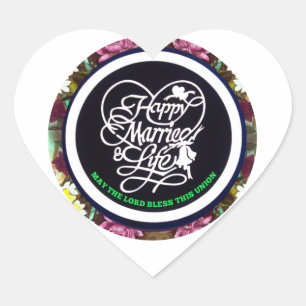 Happy Verheiratet Life Wedding Sticker