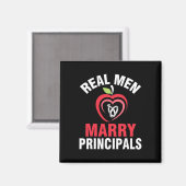 Happy Verheiratet Wedding Bride Groom Real Men Mar Magnet (Vorderseite/Rückseite)