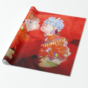 Happy Verheirateten Couple Wrapping Paper Geschenkpapier