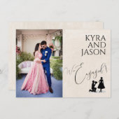 Happy Verlobung Ankündigung (Vorne/Hinten)