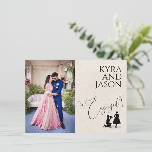 Happy Verlobung Ankündigung (Stehend Vorderseite)