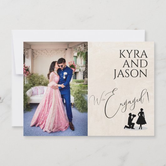 Happy Verlobung Ankündigung (Vorderseite)