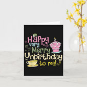 Happy Very Merry Unbirthday To Me Design Karte (Gelbe Blume)