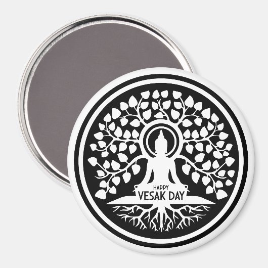 Happy Vesak Day Magnet (Vorderseite/Rückseite)