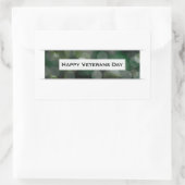 Happy Veterans Day (bokeh) Rechteckiger Aufkleber (Tasche)