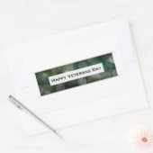 Happy Veterans Day (bokeh) Rechteckiger Aufkleber (Umschlag)