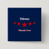 Happy Veterans Day Button (Vorderseite)