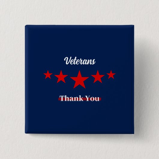 Happy Veterans Day Button (Vorderseite)