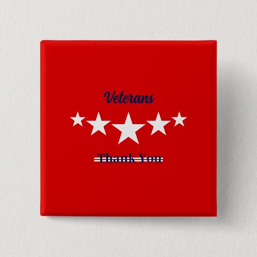 Happy Veterans Day Button (Vorderseite)