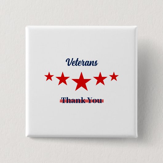 Happy Veterans Day Button (Vorderseite)