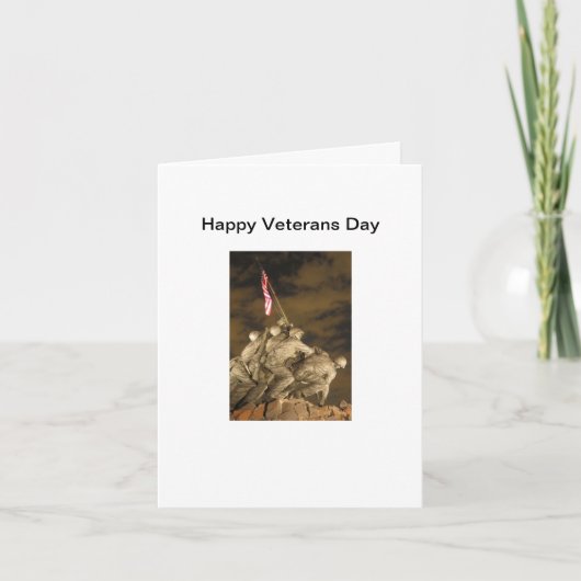 Happy Veterans Day Card Karte (Vorderseite)