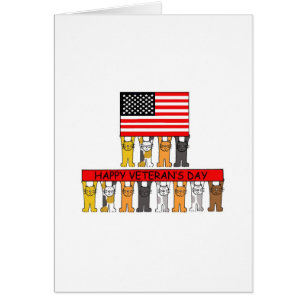 Happy Veteran's Day Cartoon Katzen