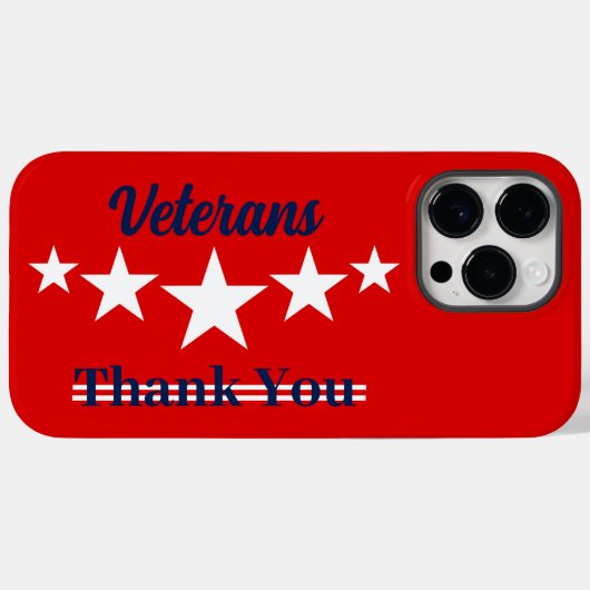 Happy Veterans Day Case-Mate iPhone Hülle (Rückseite (Horizontal))