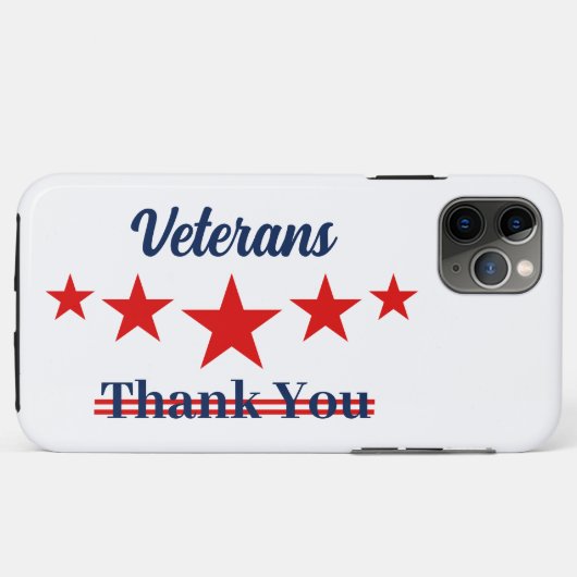 Happy Veterans Day Case-Mate iPhone Hülle (Rückseite (Horizontal))