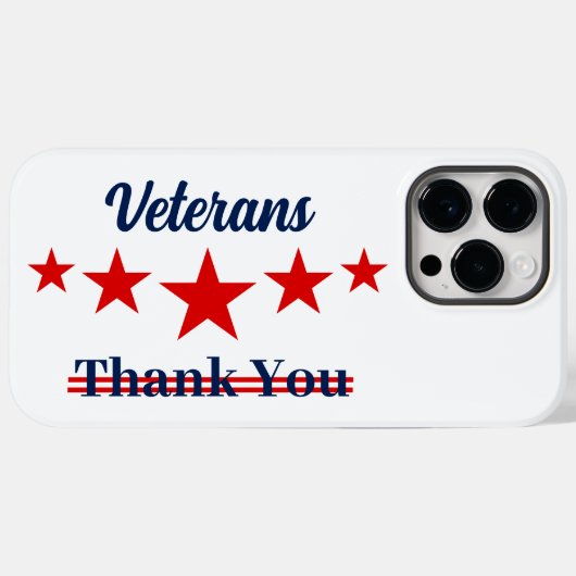 Happy Veterans Day Case-Mate iPhone Hülle (Rückseite (Horizontal))