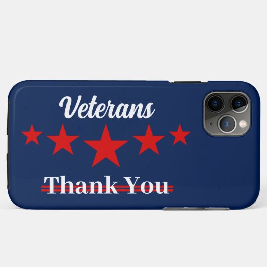 Happy Veterans Day Case-Mate iPhone Hülle (Rückseite (Horizontal))