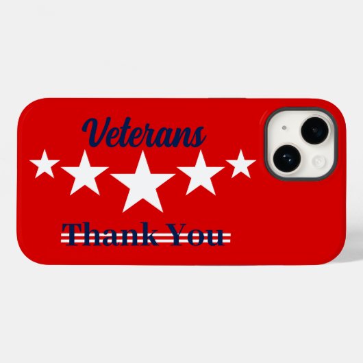 Happy Veterans Day Case-Mate iPhone Hülle (Rückseite (Horizontal))