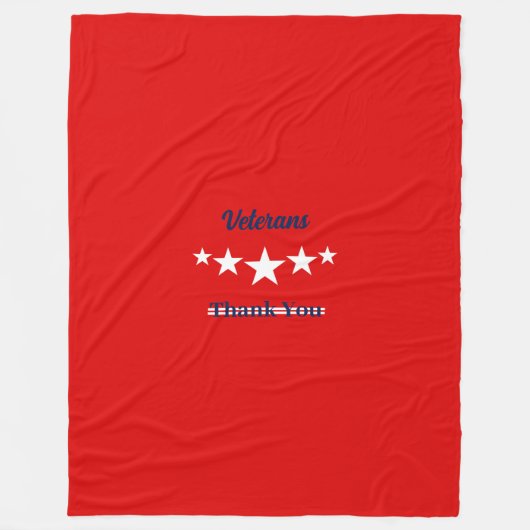 Happy Veterans Day Fleecedecke (Vorderseite)