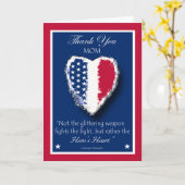 Happy Veterans Day for Mama, The Hero's Heart Karte (Gelbe Blume)