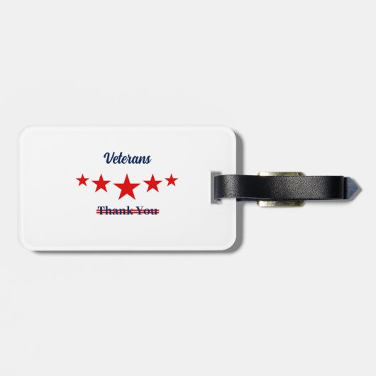 Happy Veterans Day Gepäckanhänger (Rückseite horizontal)