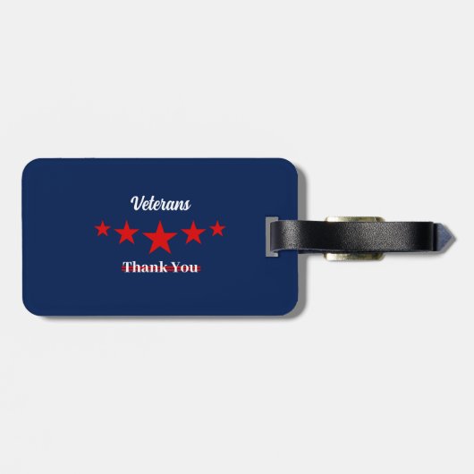 Happy Veterans Day Gepäckanhänger (Rückseite horizontal)