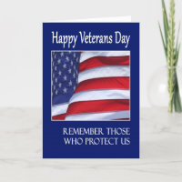 Happy Veterans Day Greeting card American Flag