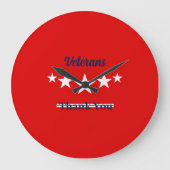 Happy Veterans Day Große Wanduhr (Vorderseite)