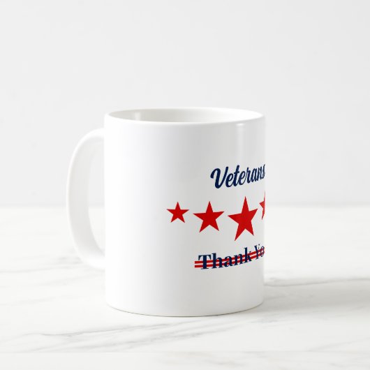 Happy Veterans Day Kaffeetasse (Vorderseite Links)