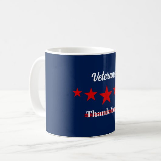 Happy Veterans Day Kaffeetasse (Vorderseite Links)