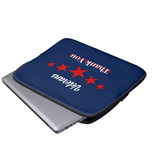 Happy Veterans Day Laptopschutzhülle (Vorne Knopf)