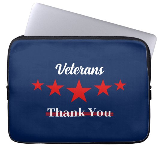 Happy Veterans Day Laptopschutzhülle (Vorderseite)