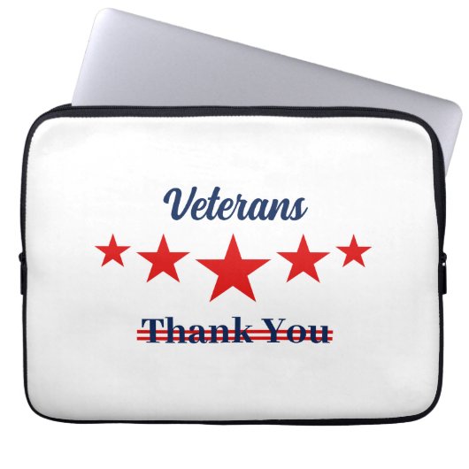 Happy Veterans Day Laptopschutzhülle (Vorderseite)