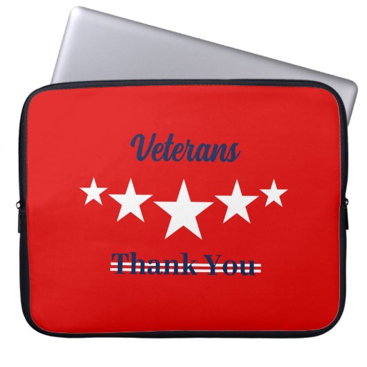 Happy Veterans Day Laptopschutzhülle (Vorderseite)