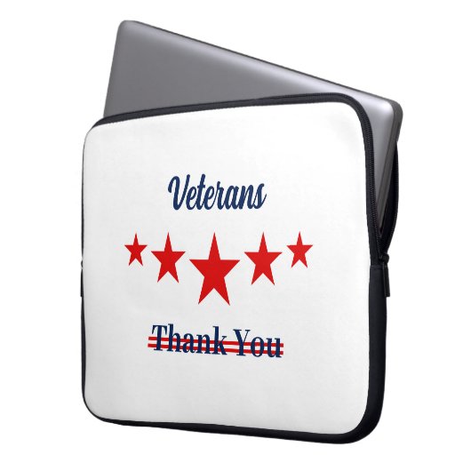 Happy Veterans Day Laptopschutzhülle (Vorderseite Links)