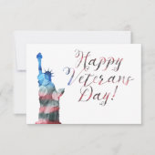 Happy Veterans Day (liberty bokeh) Einladung (Vorderseite)
