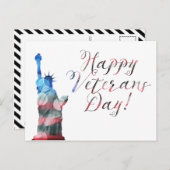 Happy Veterans Day (liberty bokeh) Postkarte (Vorne/Hinten)