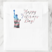 Happy Veterans Day (liberty bokeh) Rechteckiger Aufkleber (Tasche)