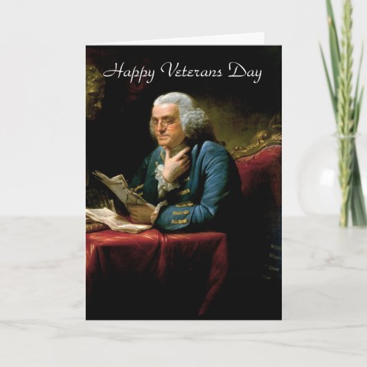 Happy Veterans Day mit George Washington Karte (Vorderseite)