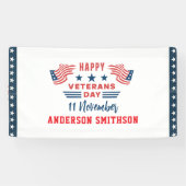 Happy Veterans Day | Patriotic Holiday Banner (Horizontal)
