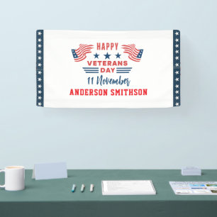 Happy Veterans Day   Patriotic Holiday Banner