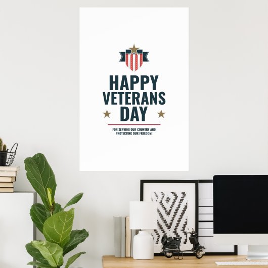 Happy Veterans Day Poster (Heimbüro)