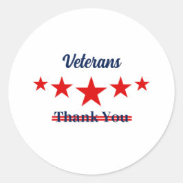 Happy Veterans Day Runder Aufkleber