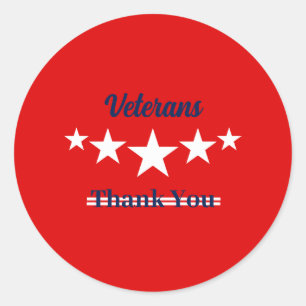 Happy Veterans Day Runder Aufkleber